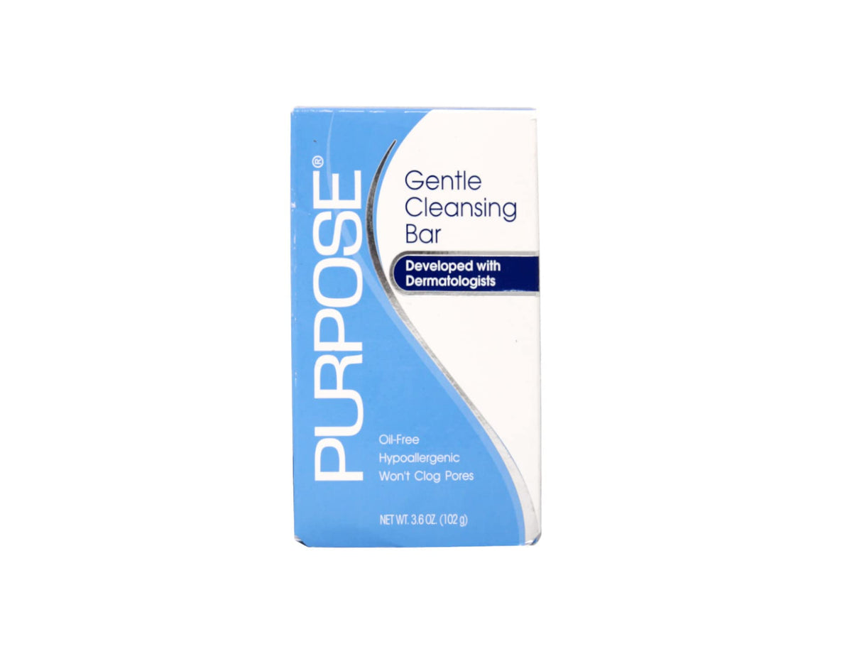 PURPOSE cleansing bar lather on face demonstrating gentle daily use