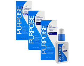 Purpose front packaging 4oz bottle showing product and size benefit