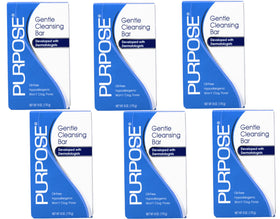 PURPOSE cleansing bar front packaging showing hypoallergenic benefit