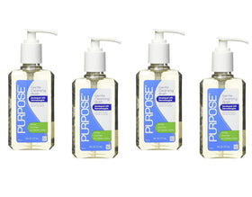 Purpose front pump bottle showing product branding and size for easy identification