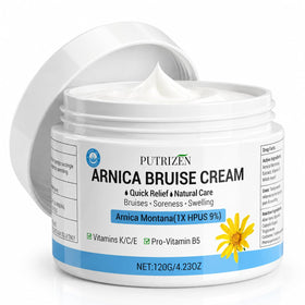 PUTRIZEN jar front view showing label and 9% Arnica strength benefit