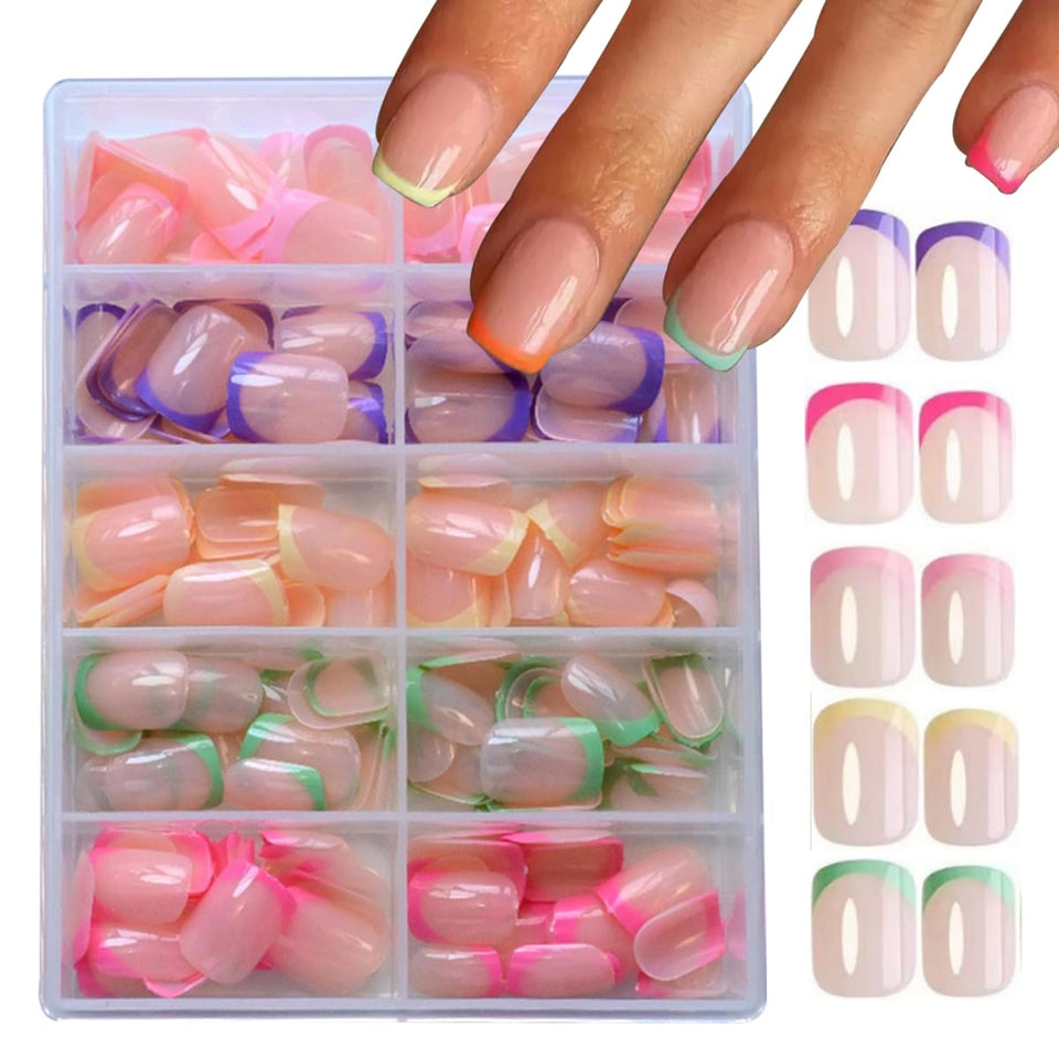 Puyokinm front packaging showing 12-color French tip variety and glossy finish