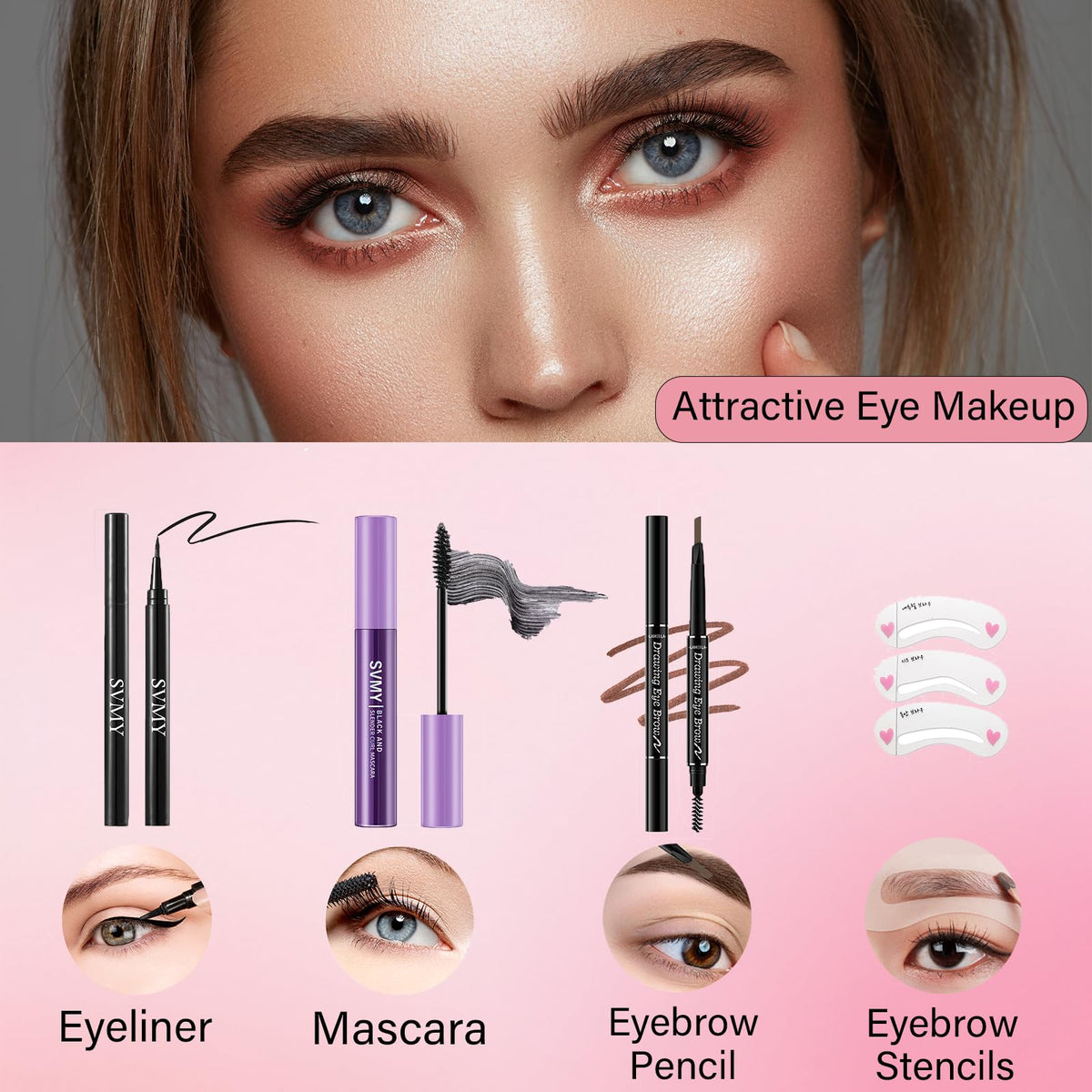 PWYSHXDF brushes and sponge set for precise application and easy blending