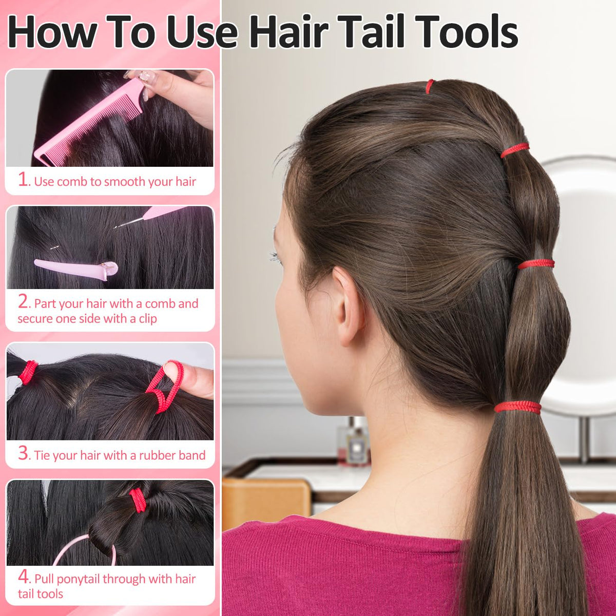 Pydeeirom hair tie next to a coin showing compact size and travel-friendly pack