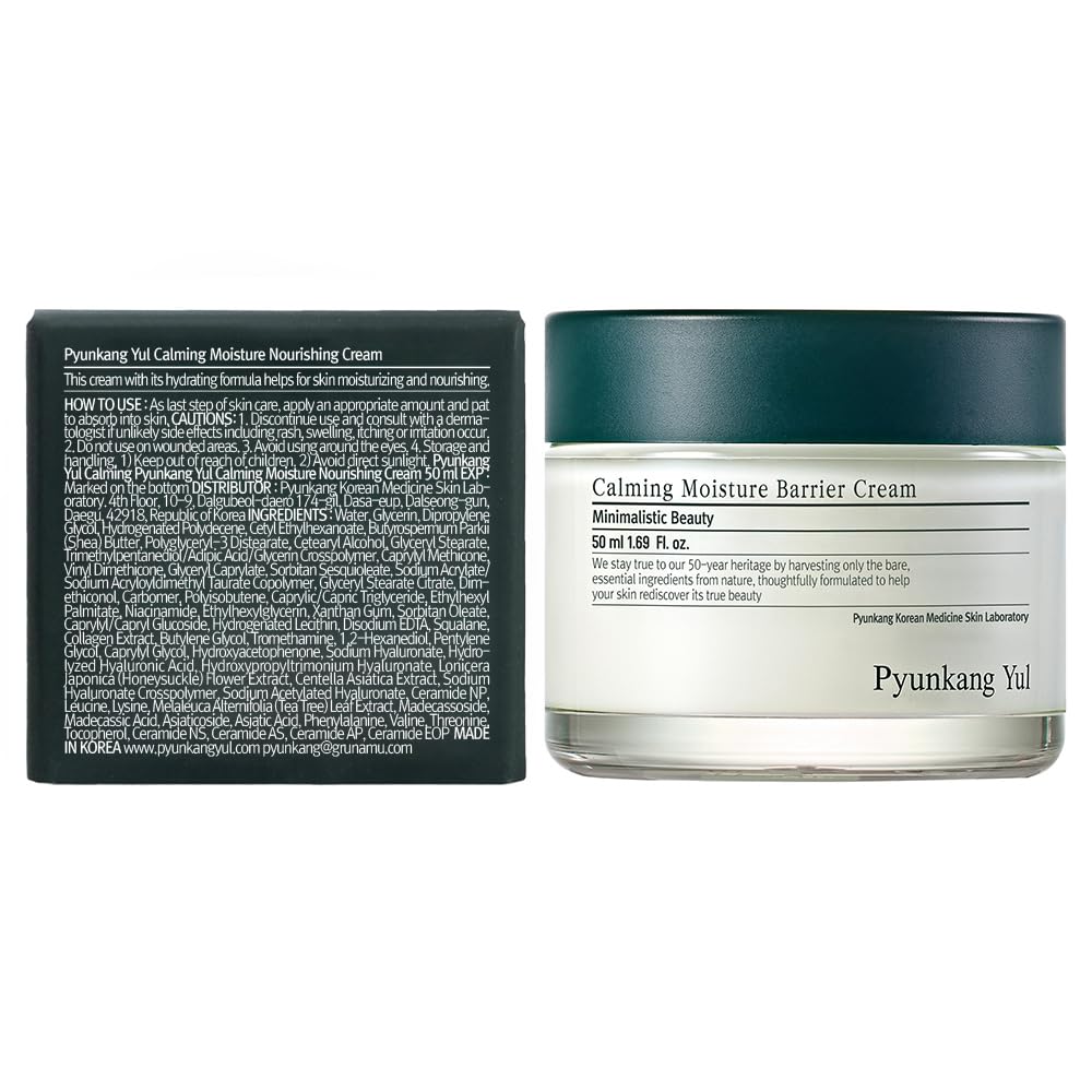 Pyunkang Yul cream texture closeup highlighting smooth, hydrating consistency for comfort