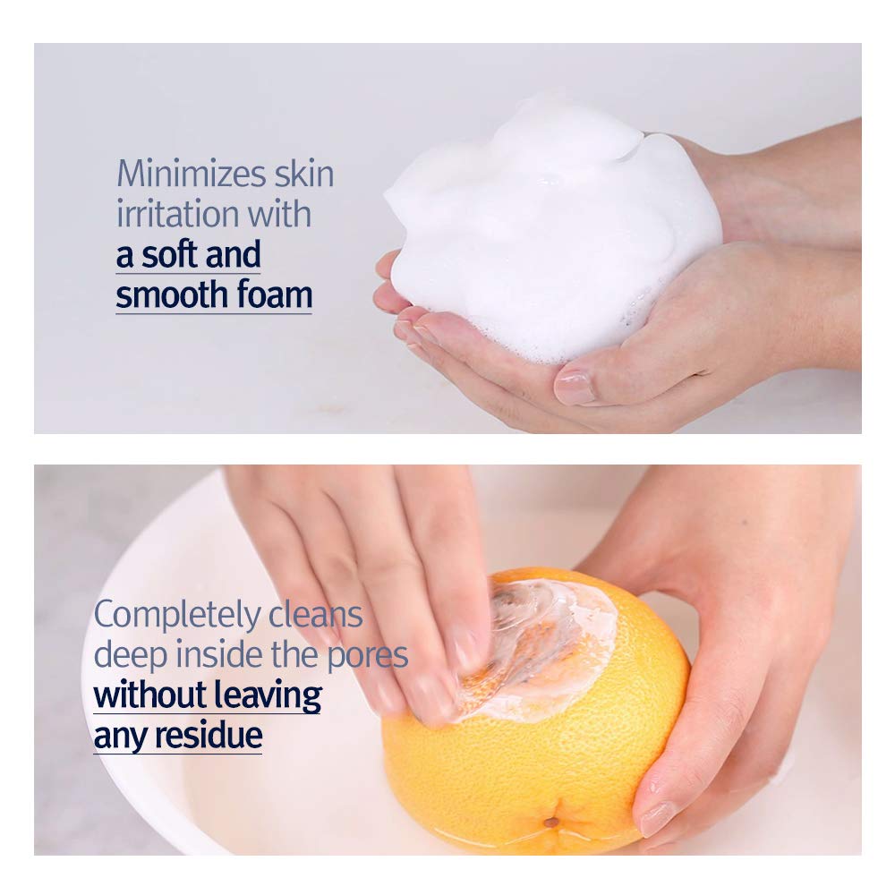 Pyunkang Yul in-use wash routine on face illustrating gentle cleansing