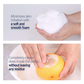 Pyunkang Yul in-use wash routine on face illustrating gentle cleansing