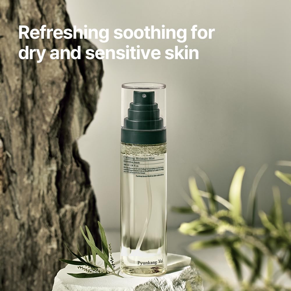 Pyunkang Yul mist nozzle close-up demonstrating fine spray for even coverage