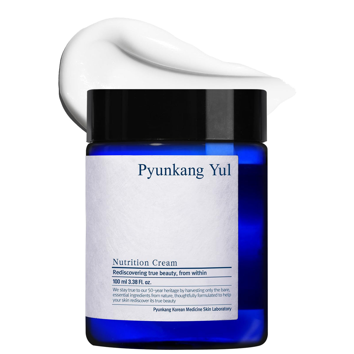 Pyunkang Yul jar front view shows minimalist packaging and moisturizing benefit