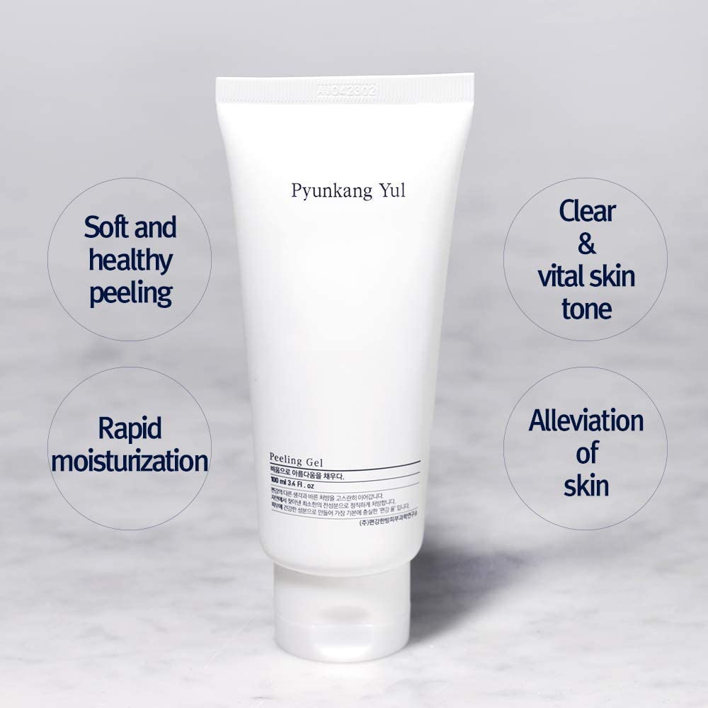 Pyunkang Yul gel texture close-up showing smooth exfoliating consistency