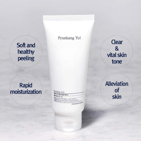 Pyunkang Yul gel texture close-up showing smooth exfoliating consistency
