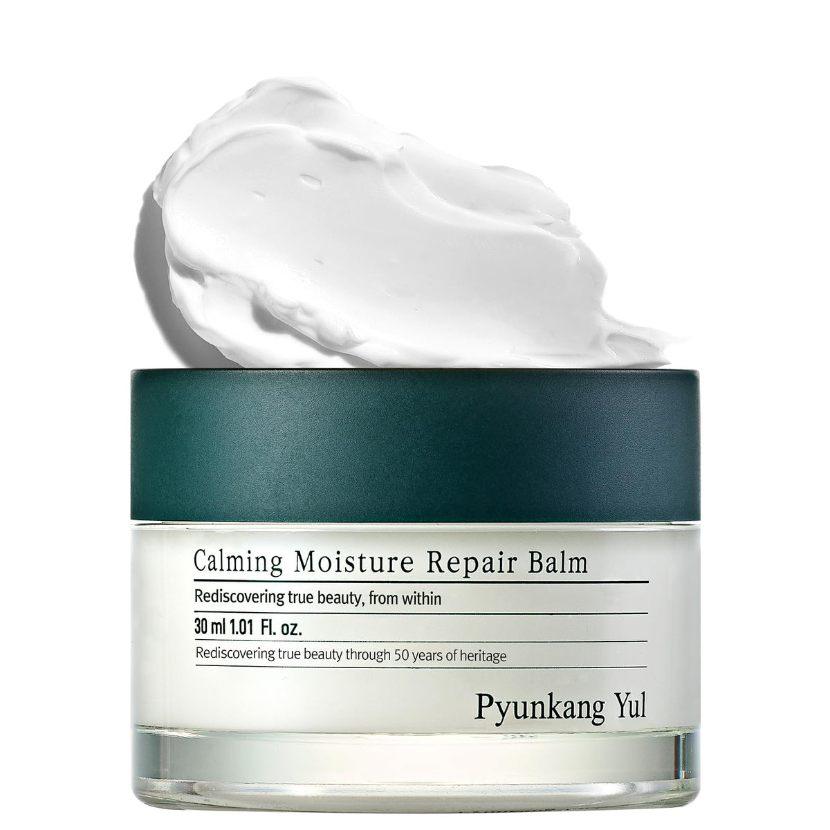 Pyunkang Yul balm front tube showing calming, lightweight formulation benefit