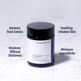Pyunkang Yul cream texture swipe demonstrating lightweight finish and fast absorption benefit