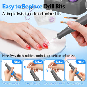 PYVOLA storage base holding handpiece and bits for tidy workstation