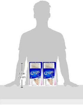 Q-tips in use removing eyeliner smudge, Q-tips gentle accurate beauty correction