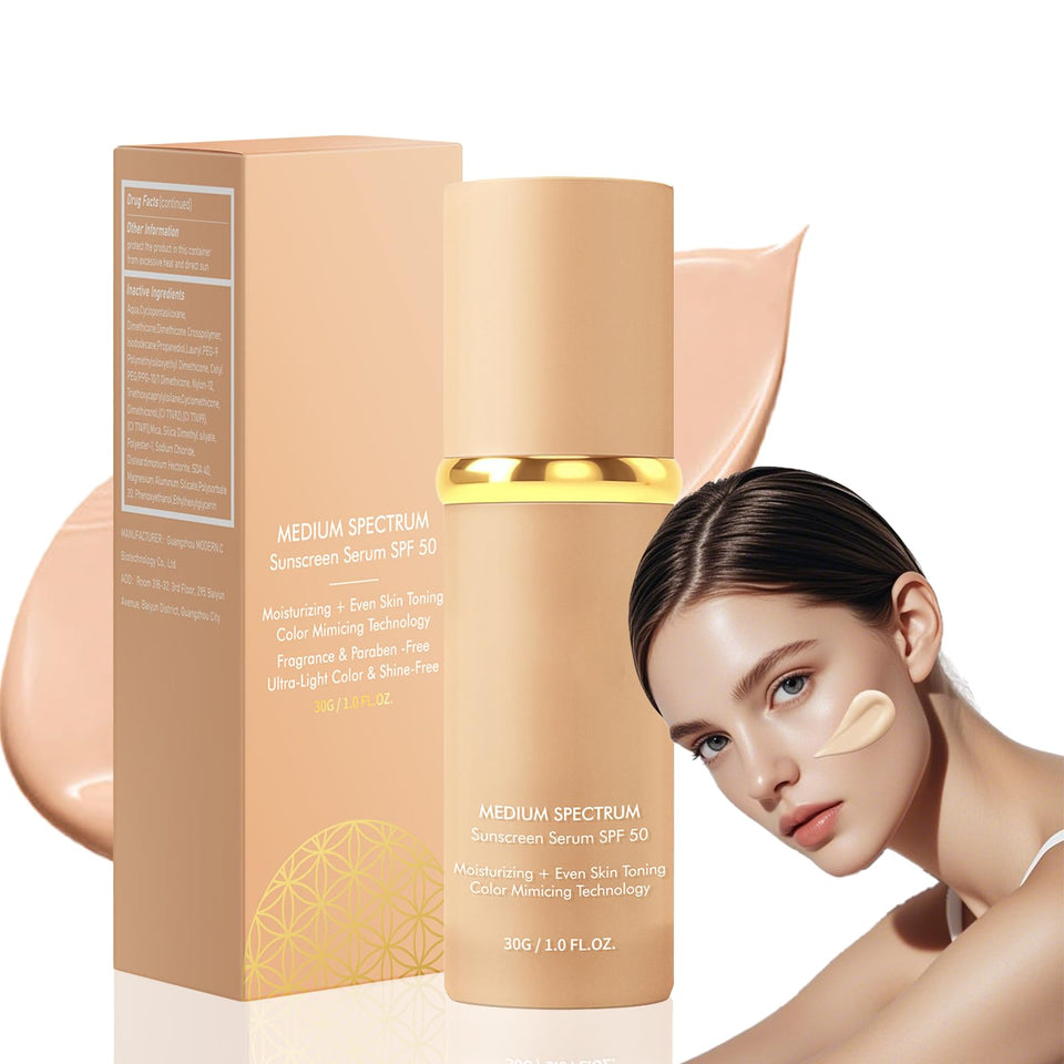 Qawnfy front bottle showing full product and label with SPF benefit