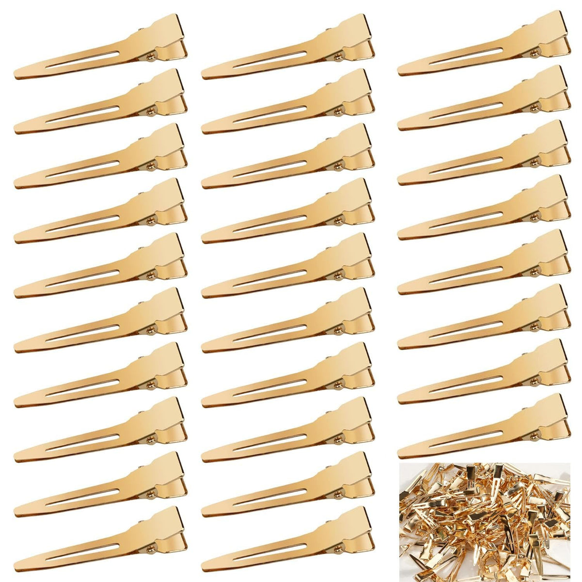 Qearl gold pack front view showing 120 clips and easy storage benefit