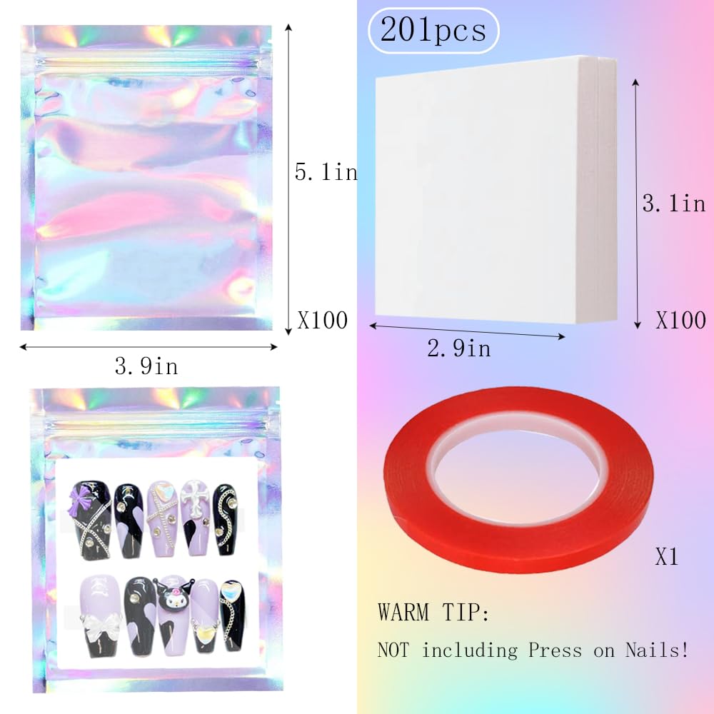 Qenk white cardstock backing sheets stacked neatly for clean nail presentation