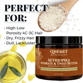 Qhemet Biologics smoothing edges to create sleek hairline and taming flyaways