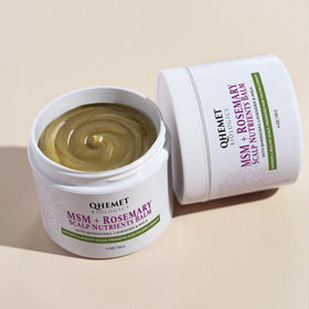 Qhemet Biologics application photo demonstrating targeted scalp massage benefit