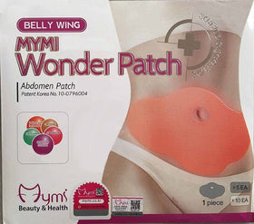 QIANSOTO product front packaging showing 10 belly wing patches with benefits