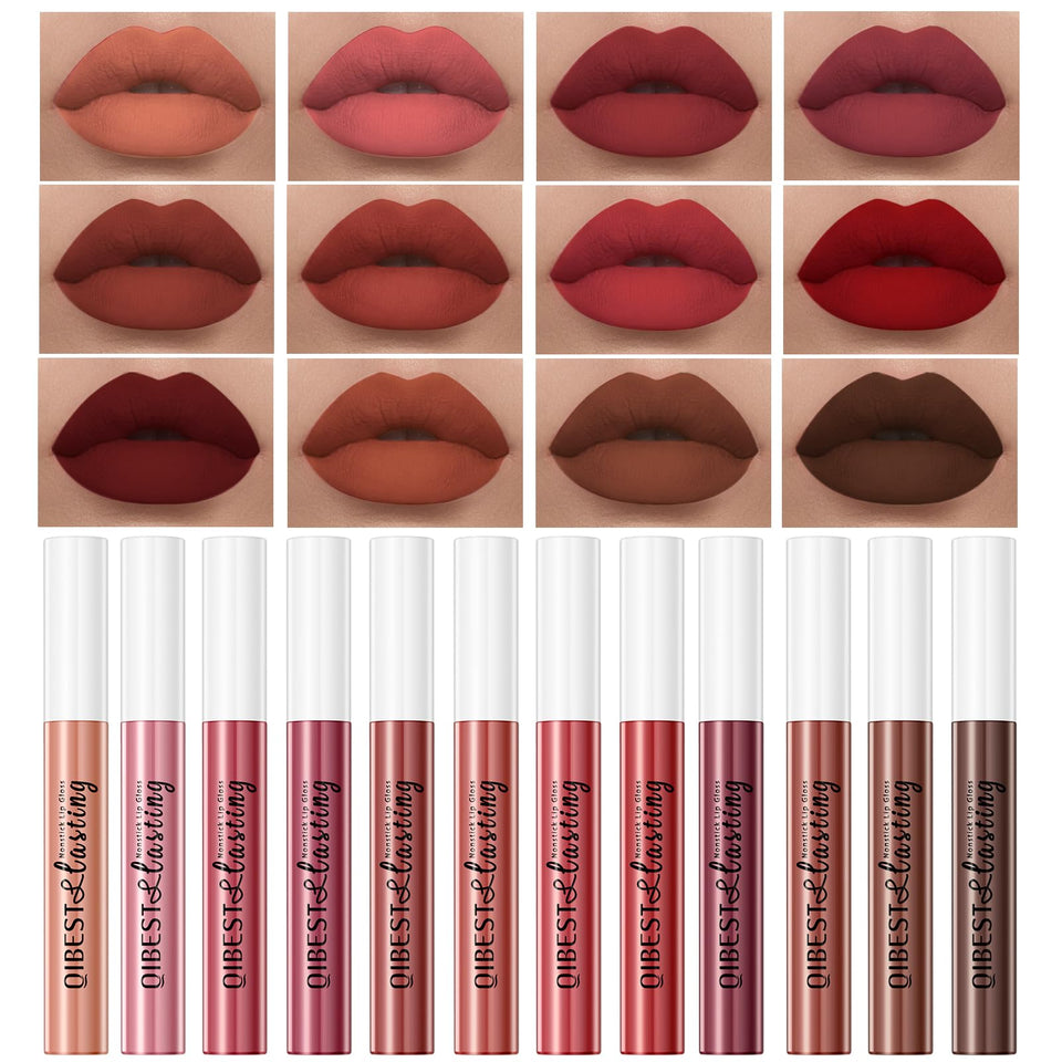 QiBest front packaging showing 12 shades and gift-ready window