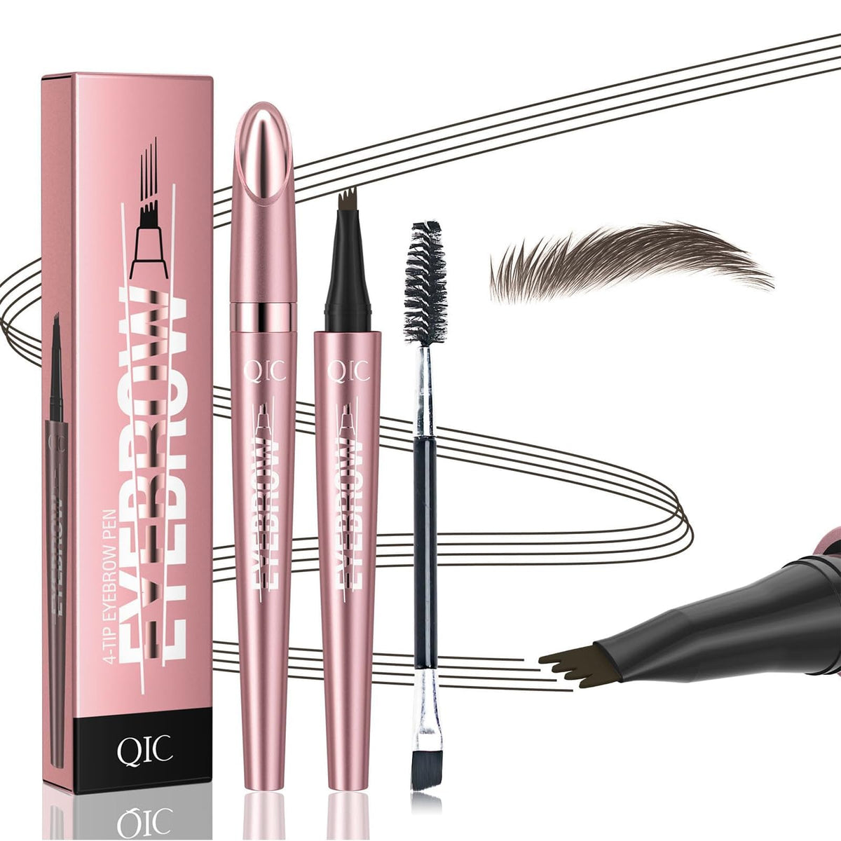 QIC pen front view showing slim body and cap for easy control