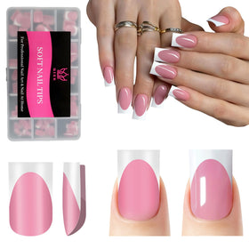 QIEK front packaging showing 150-piece kit and deep pink French tips for fast salon looks