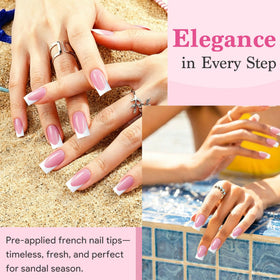 QIEK lifestyle image of woman wearing nails showcasing polished everyday style