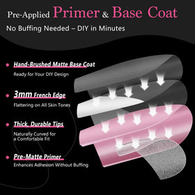 QIEK pull tab and printed size label detail for quick, accurate application