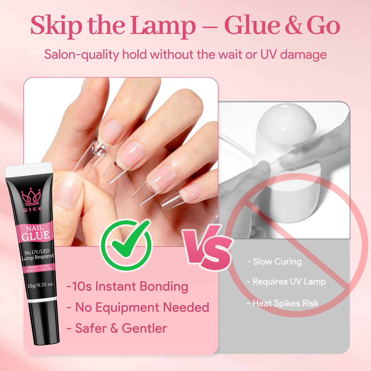 QIEK semi‑solid gel texture demonstrating non‑drip, precise placement benefit