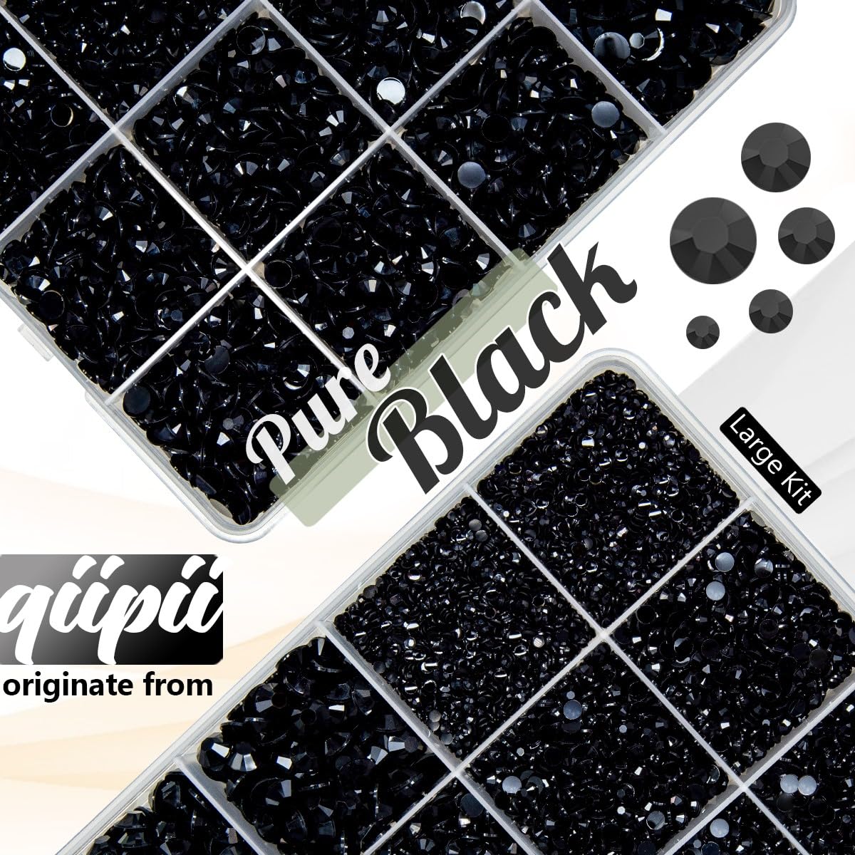 qiipii close-up of 4mm and 6mm facets highlighting sparkle and depth