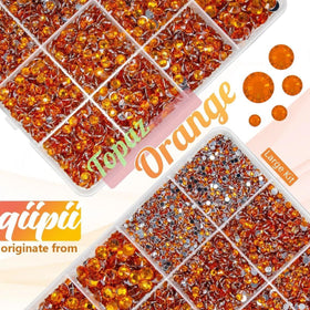 qiipii close-up of orange resin facets delivering high sparkle