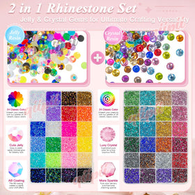 qiipii close-up of 3mm resin gems highlighting sparkle and color for precise accents