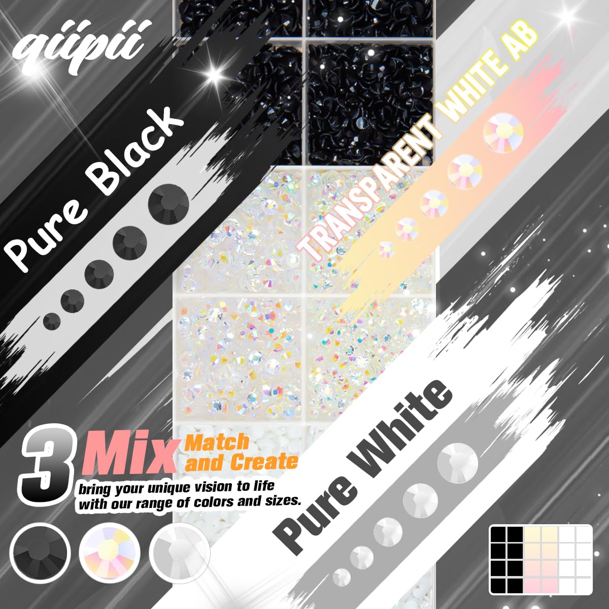 qiipii compartment box organized sizes for easy crafting