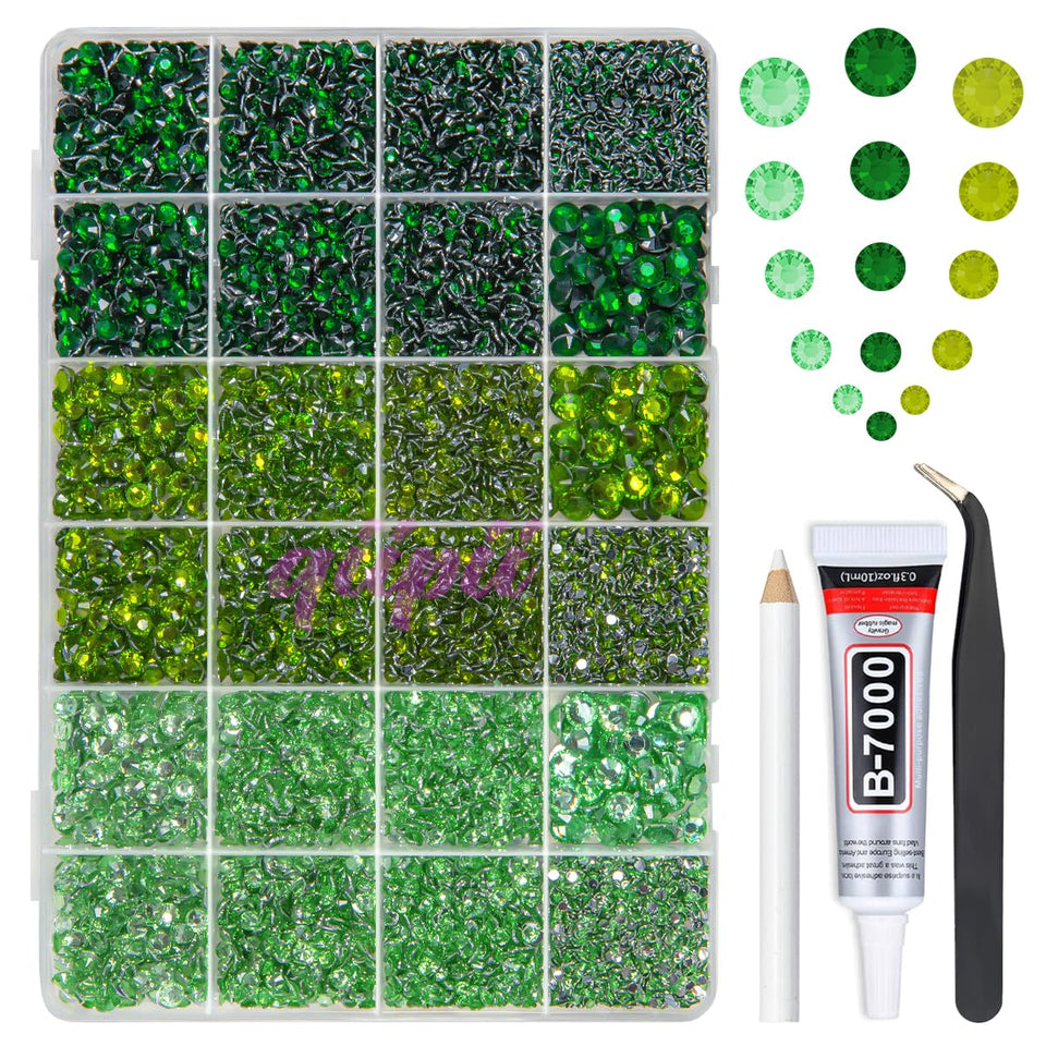 qiipii front packaging showing green series kit and included tools for organized crafting