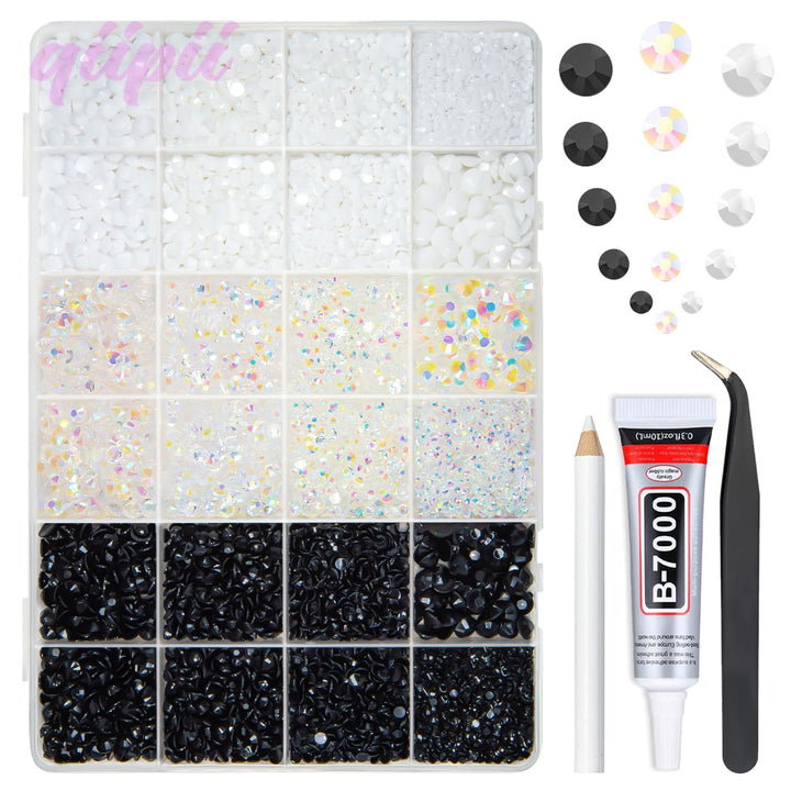qiipii front packaging showing neutral rhinestone kit and benefits