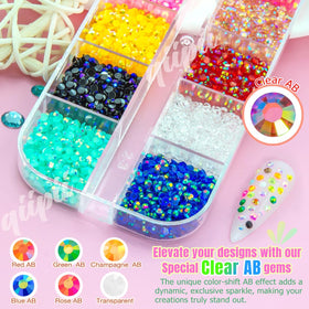 qiipii nail art detail with tiny gems enhancing manicure with subtle bling