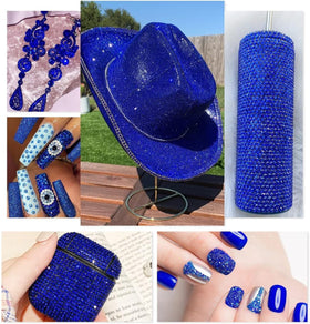 qiipii nail art example with stones applied showing precision and sparkle