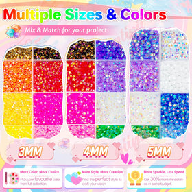 qiipii open 4mm grid showing vibrant tones ideal for nail and craft accents