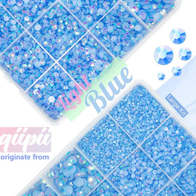 qiipii rhinestones size comparison from 2mm to 6mm showing scale and variety