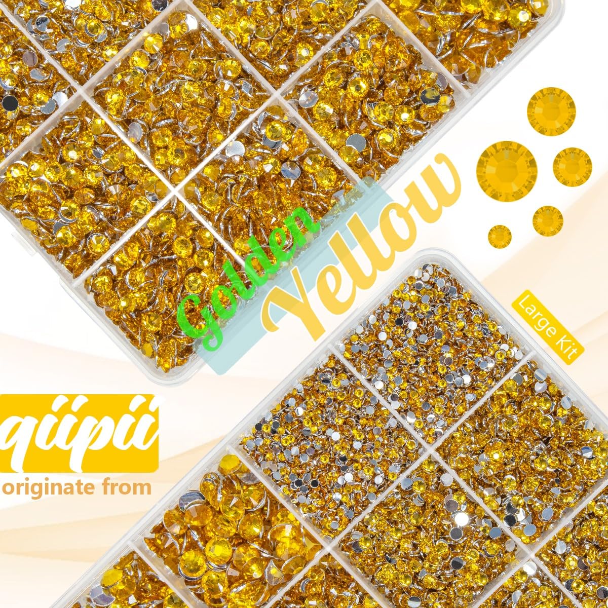 qiipii rhinestones adhered on a tumbler illustrating vibrant decoration and long-lasting visual impact