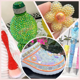 qiipii tweezers and wax pen tools for accurate gem placement and less handling