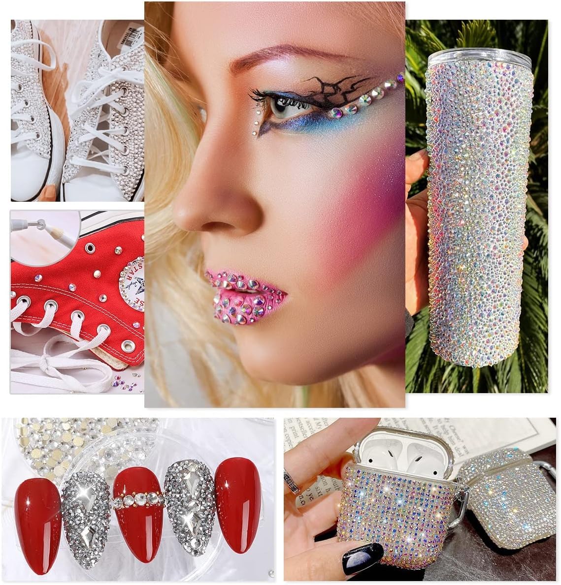 qiipii tumbler embellished lifestyle showing durable adhesion and decorative effect