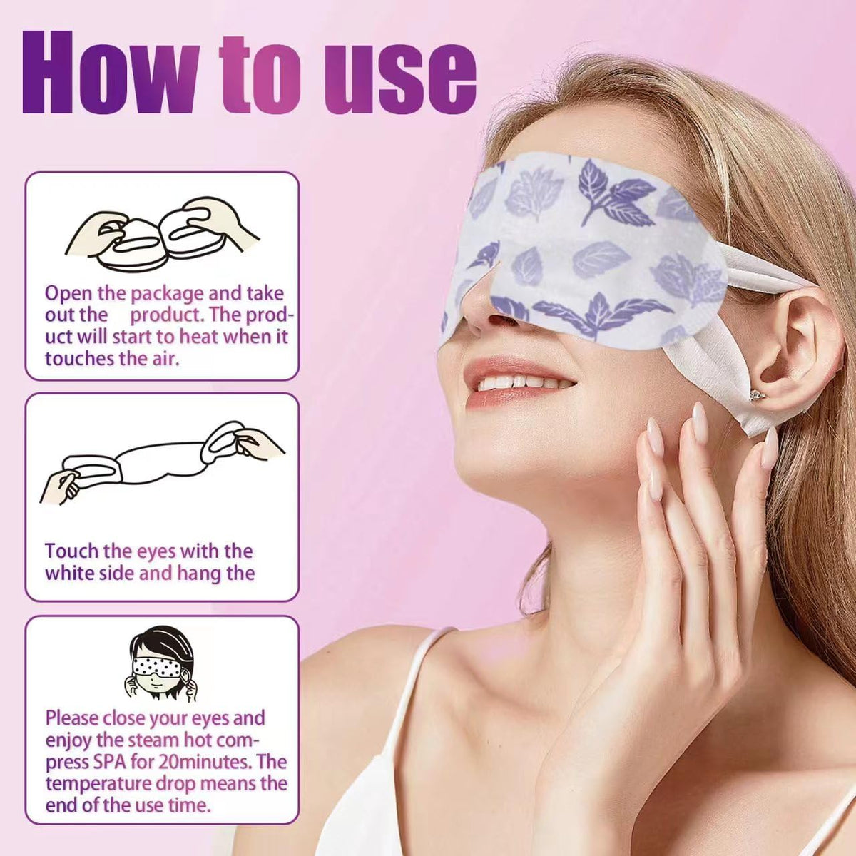 QINFENG mask in use on person resting to promote relaxation