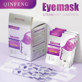 QINFENG mask next to hand to show compact size and scale