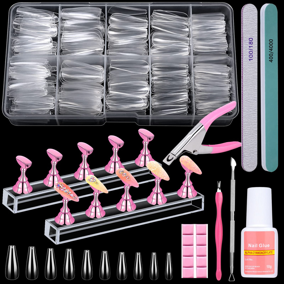 Qinzave front packaging showing full kit for easy home manicures