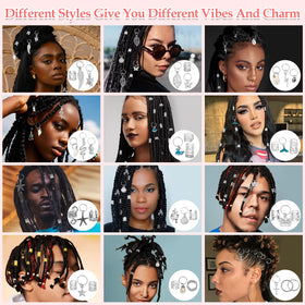 Qinzave festival-style hair with multiple cuffs for bold accents