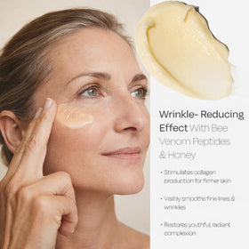 QISARONIX cream applied to neck demonstrating smooth finish