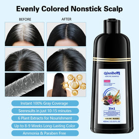 QISOLBOW bottle with 10–15 minute timer visual emphasizing fast application
